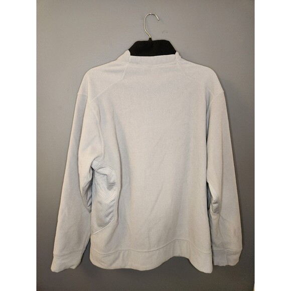 Vintage Nike Sweatshirt Mens L Gray Fleece 1/4 Zip Therma-Fit Mock Neck Pullover - Picture 3 of 9